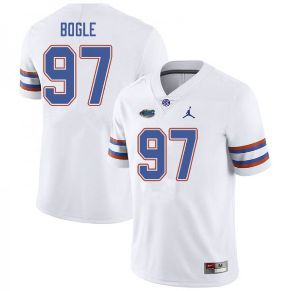 Jordan Brand Men #97 Khris Bogle Florida Gators College Football Jerseys White
